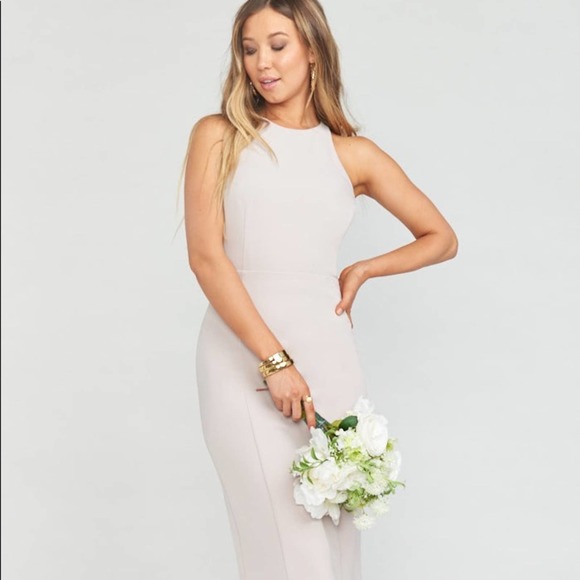 Show Me Your MuMu NWT Women's Chicago High Neck Wedding Floor Length Gown S - Picture 1 of 10